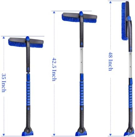 SEAAES 48 Inch Extendable Snow Brush, Windshield Ice Scraper - Image 7