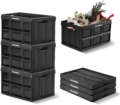 CleverMade Collapsible Storage Bin - 46L - Obsidian by CleverMade