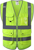 JKSafety Safety Vest for Men Women Reflective Hi Vis JK159 Yellow L by JKSafety