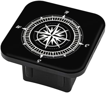 Trailer Hitch Cover, Compass Pattern Hitch Cover Rubber Towing Hitch Plug Covers - Image 2
