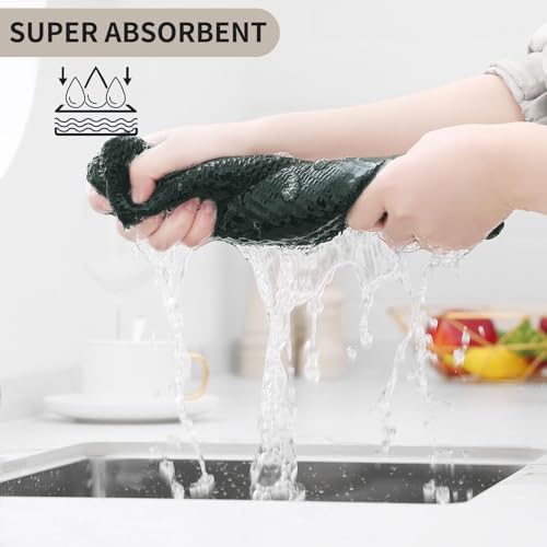 Kitinjoy Cotton Waffle 4-Pack Kitchen Towels - Image 3