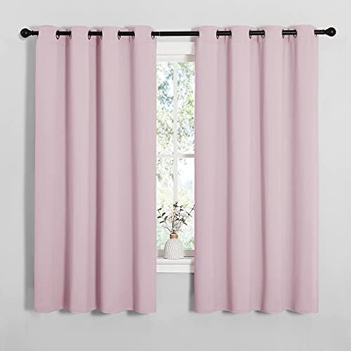 NICETOWN Blackout Curtain Panels, 1 Pair, 55 x 68-inch, Lavender Pink - Image 2