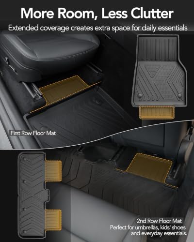 SUPER LINER Tesla New Model Y Juniper Floor Mats 2026 2027, 8-Pcs Set TPE - Image 5