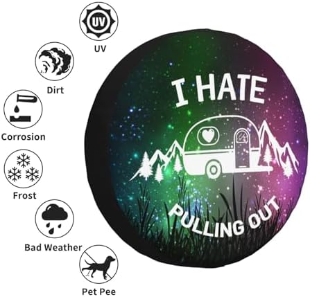 I Hate Pulling Out Spare Tire Cover Weatherproof Universal Wheel Protectors - Image 5