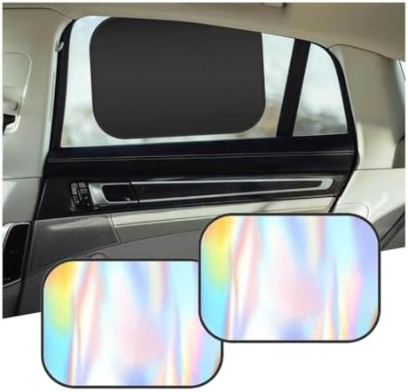 2PCS Static Cling Car Side Window Sun Shade, Radium Reflective Car Window Shades by Unknown