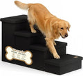 4-Step Wide Dog Stairs with Storage 23" H, Non-Slip Sturdy Pet Steps by Fecuria