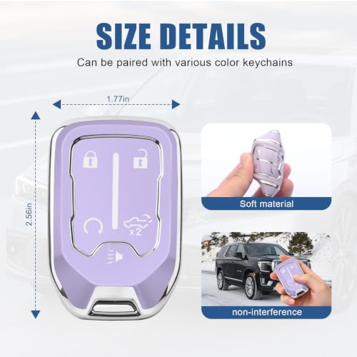 for GMC Key Fob Cover, 5 Buttons TPU Protection Case - Image 5