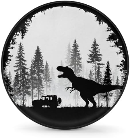 Spare Tire Cover for RV Trailer, Dinosaur Waterproof Sun Leather Wheel Cover by cfpolar