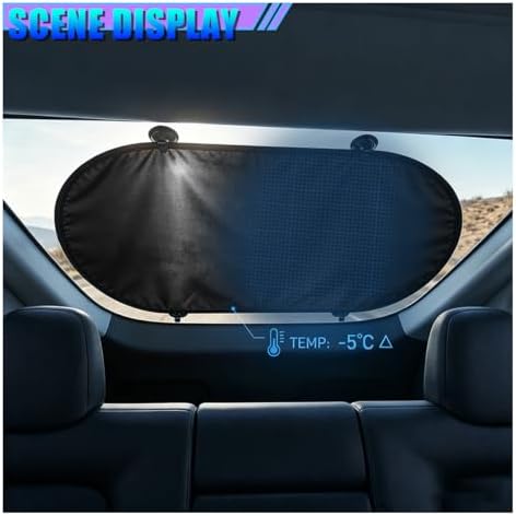 Craedli 38.97 x 19.68 Inch Car Rear Window Sunshade - Image 4