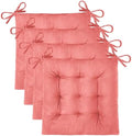 OVOV 4 Pack Chair Cushions for Dining Chairs 15.5"x15.5" Pink by OVOV