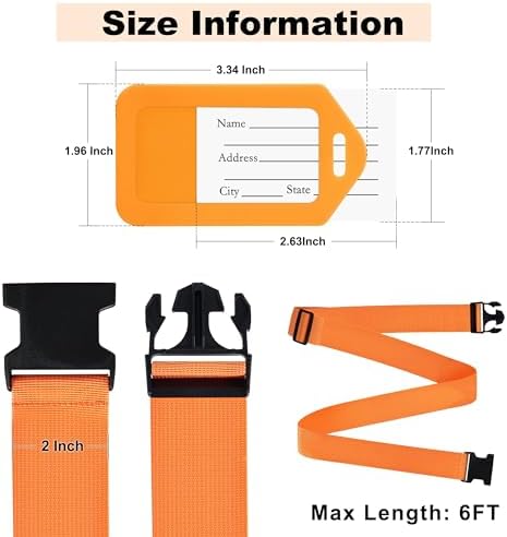 Gostwo 8 Pack Luggage Straps and Tags Set - Image 2