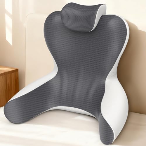 22" XL Reading Pillow Sitting in Bed, Back Support & Armrests by HAMYODO