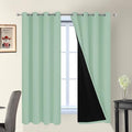 Yakamok Light Sage 100% Blackout Curtains 63 Inches Long 52" Wide, 2 Panels by Yakamok