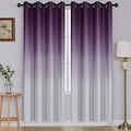 SimpleHome Purple to Grey White Ombre Room Darkening Curtains 72 Inch by SimpleHome
