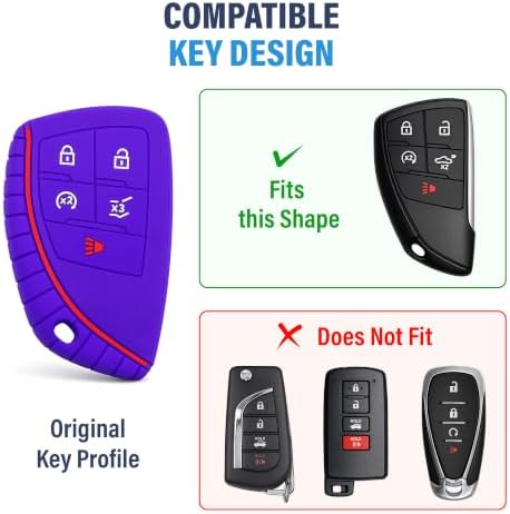 2Pc Silicone Key Fob Cover Chevy GMC 2026 2025 2024 2023 2022 - Image 7