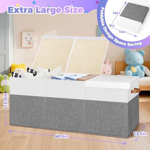 Extra Large Toy Box, Collapsible Toy Storage Chest - Image 6