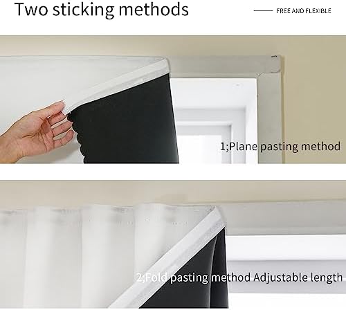 JILRON Magic Tape Stick on Portable Curtains - Image 3