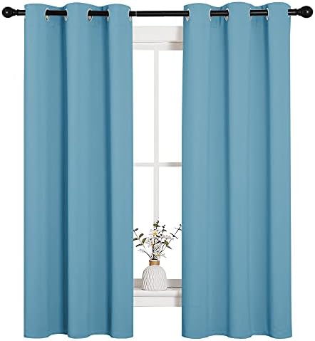 NICETOWN Thermal Insulated Curtains, 34 by 63-inch, Teal Blue - Image 4