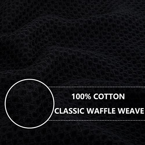 Homaxy 100% Cotton Oversized Waffle Weave Kitchen Towels 4-Pack - Image 2