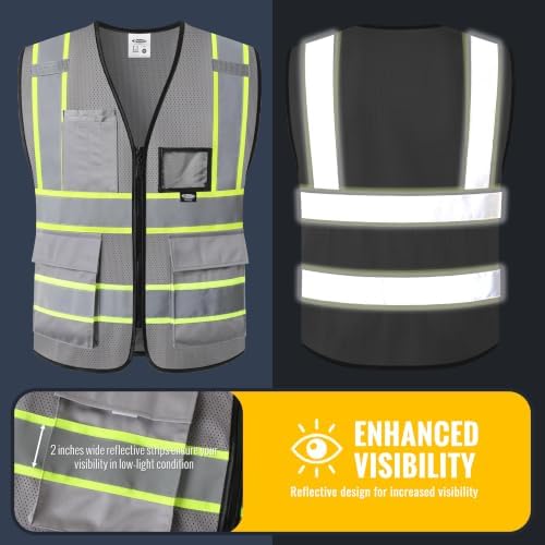 JKSafety Safety Vest for men women Hi Vis Vest - Image 3