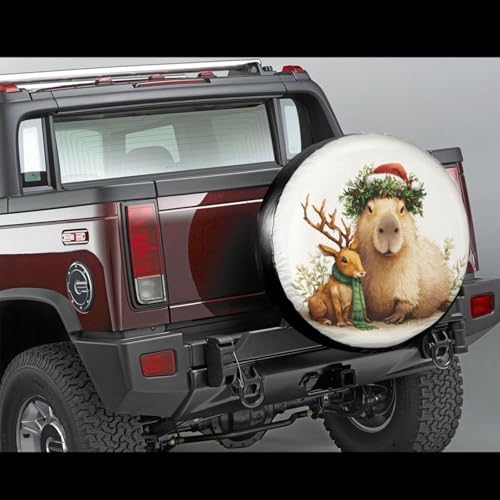 Xmas Capybara Spare Tire Cover Universal - Image 4