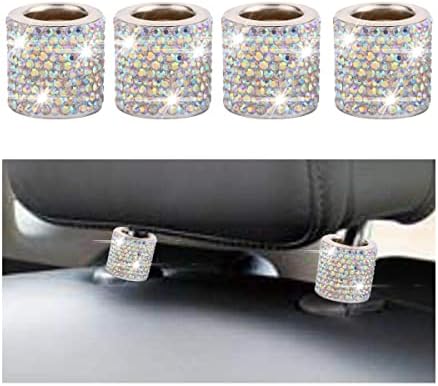 BELOMI 4 Pack Car Headrest Collars, Bling Car Head Rest Collars Rings Decor by BELOMI