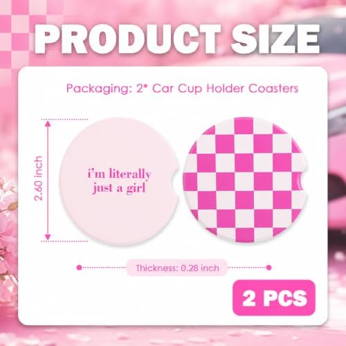 2PCS Car Cup Coasters, 2-in-1 Style Cup Holder Coasters - Image 2