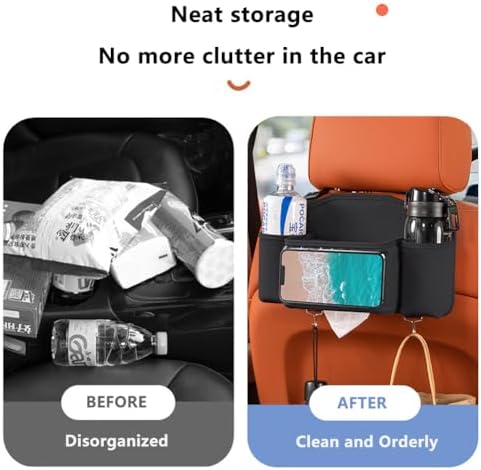 Tumecos Car Seat Back Storage Bag, Car Backseat Organizer - Image 5