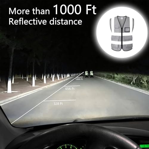 Reflective Safety Vest for Men Women Construction Vest ANSI Standard AP1 - Image 5