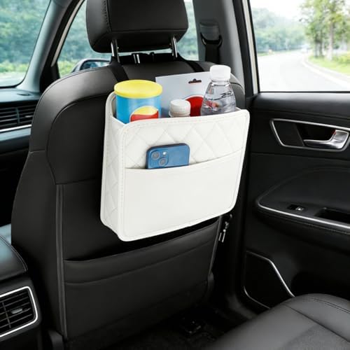 Car Seat Back Organizer, Leather Automotive Backseat Hanging Storage Pocket - Image 6