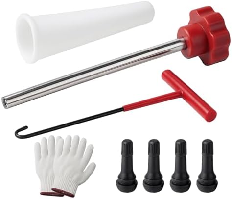7PCS Tire Valve Stem Tool Kit Replacement Installation Set Red by Sandfren