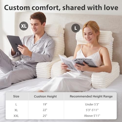 ENITYA 19" Large Back Pillow for Bed Sitting Up - Image 6