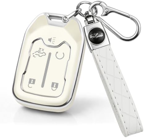 for GMC Key Fob Cover, 5 Buttons TPU Protection Case by CARKEYCOVERforKERHXLE