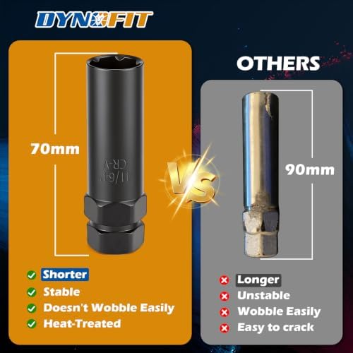 Dynofit 6 Spline Tuner Lug Nuts Key, - Image 4