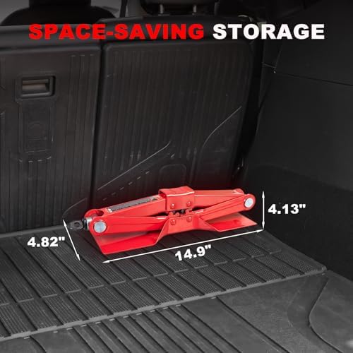 Big RED T10152-4 Torin Car Scissor Jack: Steel Portable Tire Jack - Image 6