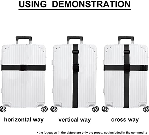 Chelmon Luggage Straps for Suitcases TSA Approved Travel Essentials 8 Pack - Image 5
