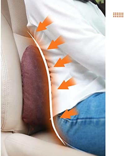 Latex Soft Lumbar Pillow for Recliner Chair Pad Lower Back Pain Relax Brown - Image 7