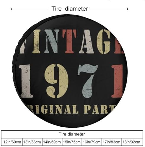 Vintage 1971 Original Parts Tire Covers, Dust-Proof Weatherproof Wheel Covers - Image 3