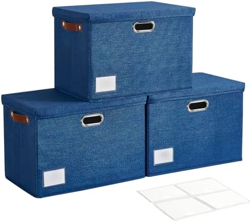 15" Fabric Storage Box with Lids by Roobyl