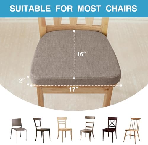 IASEAHK Chair Cushions for Dining Chairs Set of 4, Non Slip Kitchen Chair Pads - Image 4