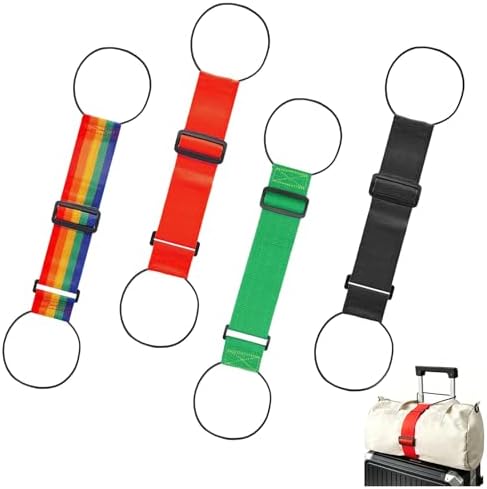 4 Pack Multi Use Strong Adjustable Luggage Connector Straps by Unknown