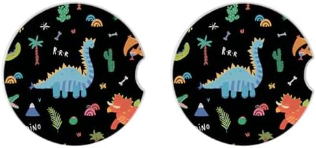 Cute Dinosaur Cup Holders Car Coasters Set - Image 4