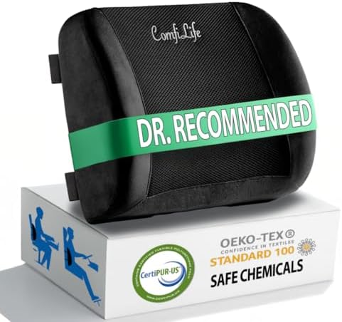 ComfiLife Lumbar Support Back Pillow Office Chair and Car Seat Cushion by ComfiLife