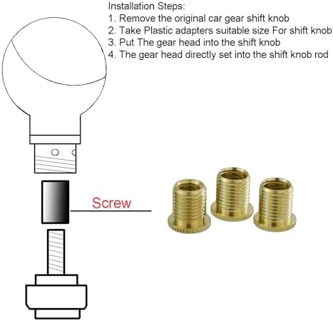 Abfer 5 Speed Shift Knob Upper Left Gear Shift Knobs Black Ball Shaped - Image 4