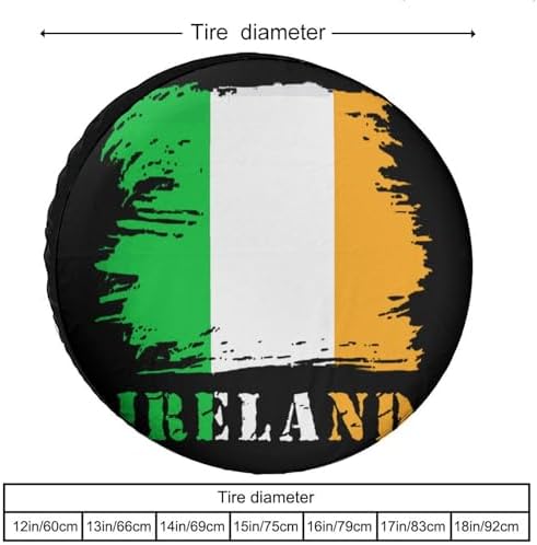 Generic Vintage Ireland Irish Flag Tire Covers, Dust-Proof Weatherproof Wheel - Image 3