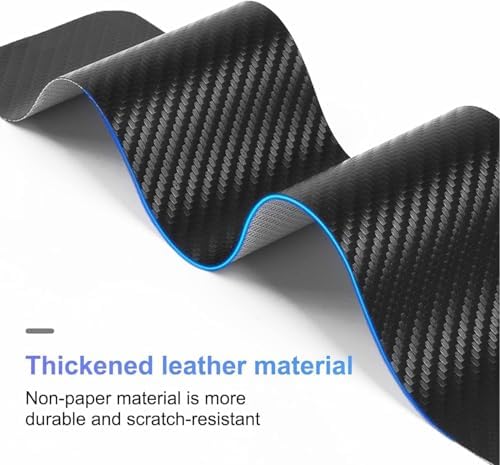 Door Sill Protectors for RAM 1500, Carbon Fiber Leather Style Scuff Plates - Image 6