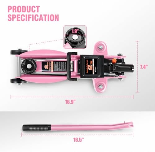DNA Motoring Low Profile Hydraulic Trolley Service/Floor Jack, 2 Ton Capacity - Image 4