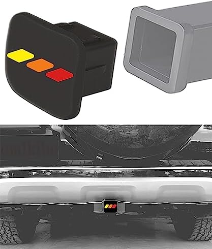 2 Inch Tri-Color 3 Color Logo Trailer Hitch Tube Cover Plug Cap, Rubber - Image 6