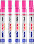 Pink Paint Markers, 5 Pack Oil-Based Waterproof Quick Dry Permanent Paint Pen by Craiiby