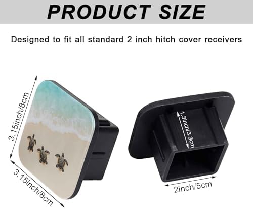 Trailer Hitch Cover 2 Inch Square Receiver Hitch Cover Rubber Tube Plug - Image 2